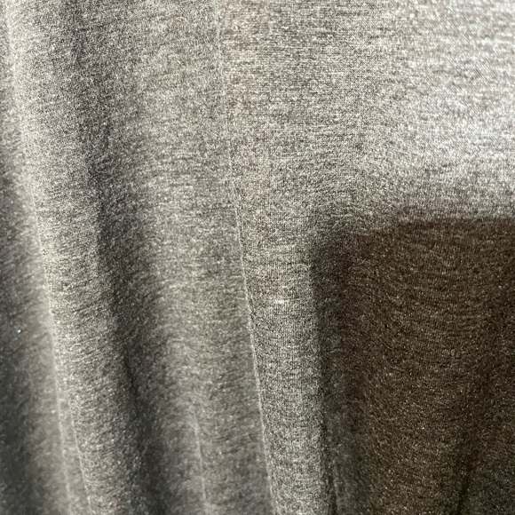 SHIBEVER MEDIUM BROWN MARLED SCOOP NECK TWIST KNOT STYLE LONG SLEEVE BLOUSE - Picture 9 of 11